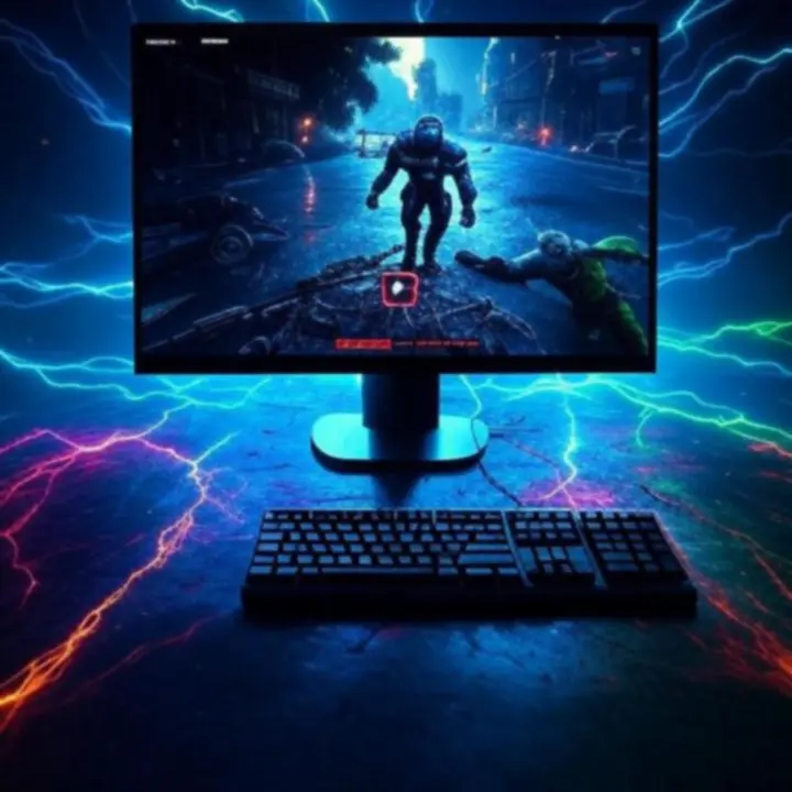 Dynamiczna scena z gry wideo prezentująca efektowny trailer