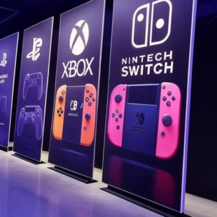 Sekcja platform z wyróżnionymi kaflami konsol i PC